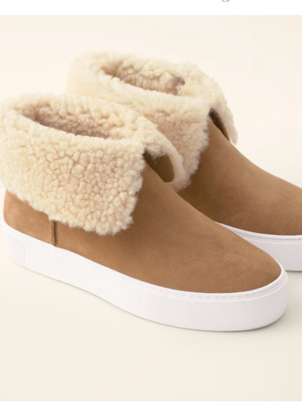 UGG Lynus Chestnut Suede Shearling Sneaker Booties – Women's Size 8.5